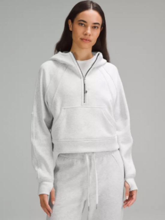 lululemon athletica Tops - Lululemon scuba oversized half zip fleece lined hoodie plush gray grey
